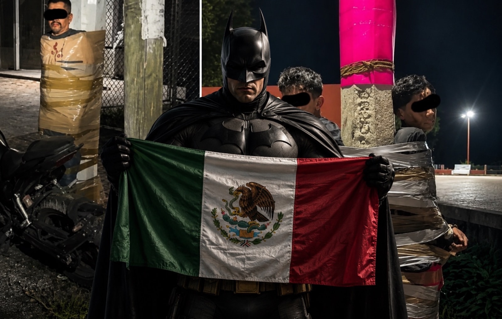 Mexico's 'Batman' Becomes a Local Hero, Tying Up Motorcycle Thieves to Utility Poles