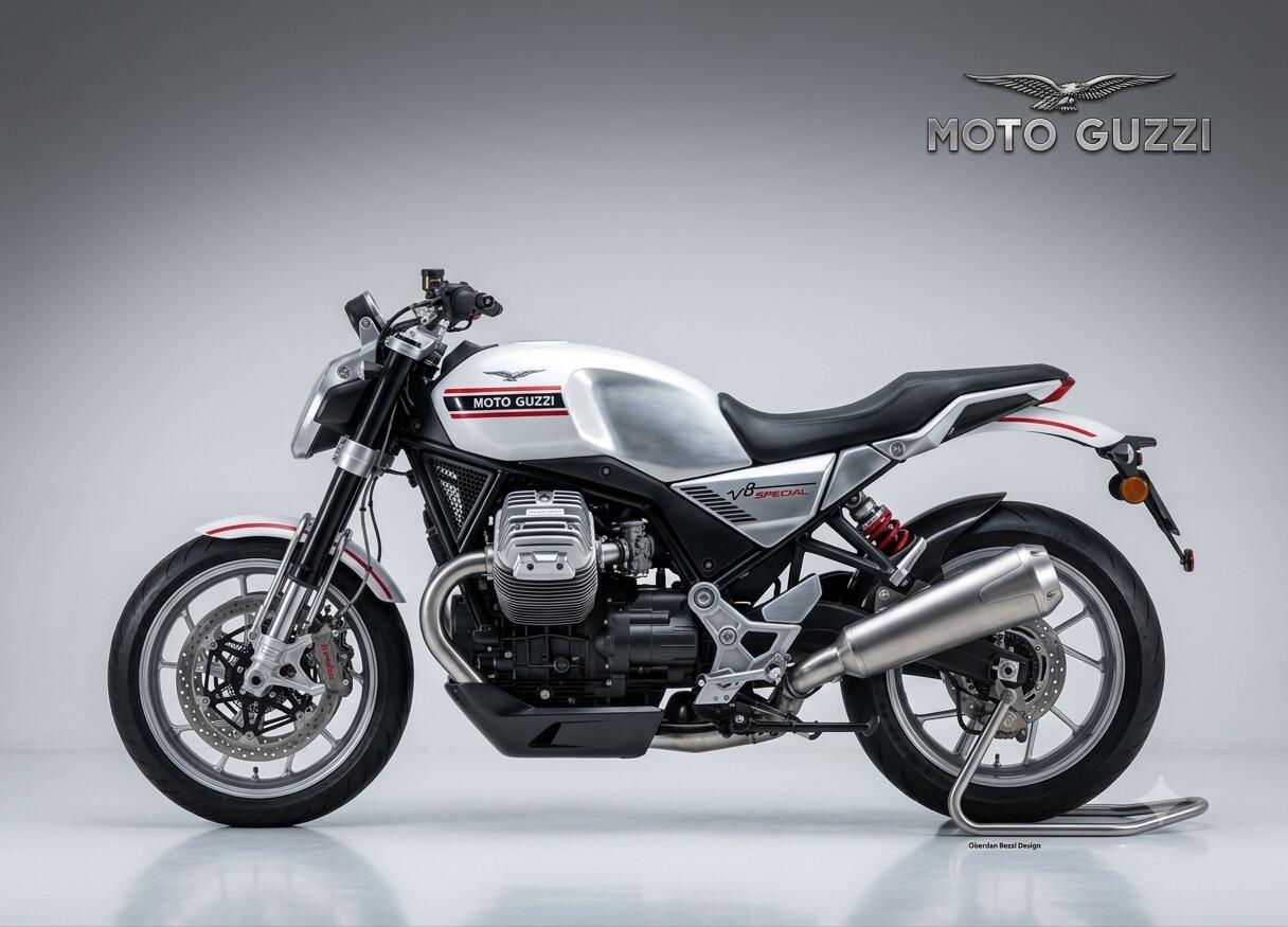 デザイナーOberdan Bezziが「Moto Guzzi V8 Special」コンセプトを発表