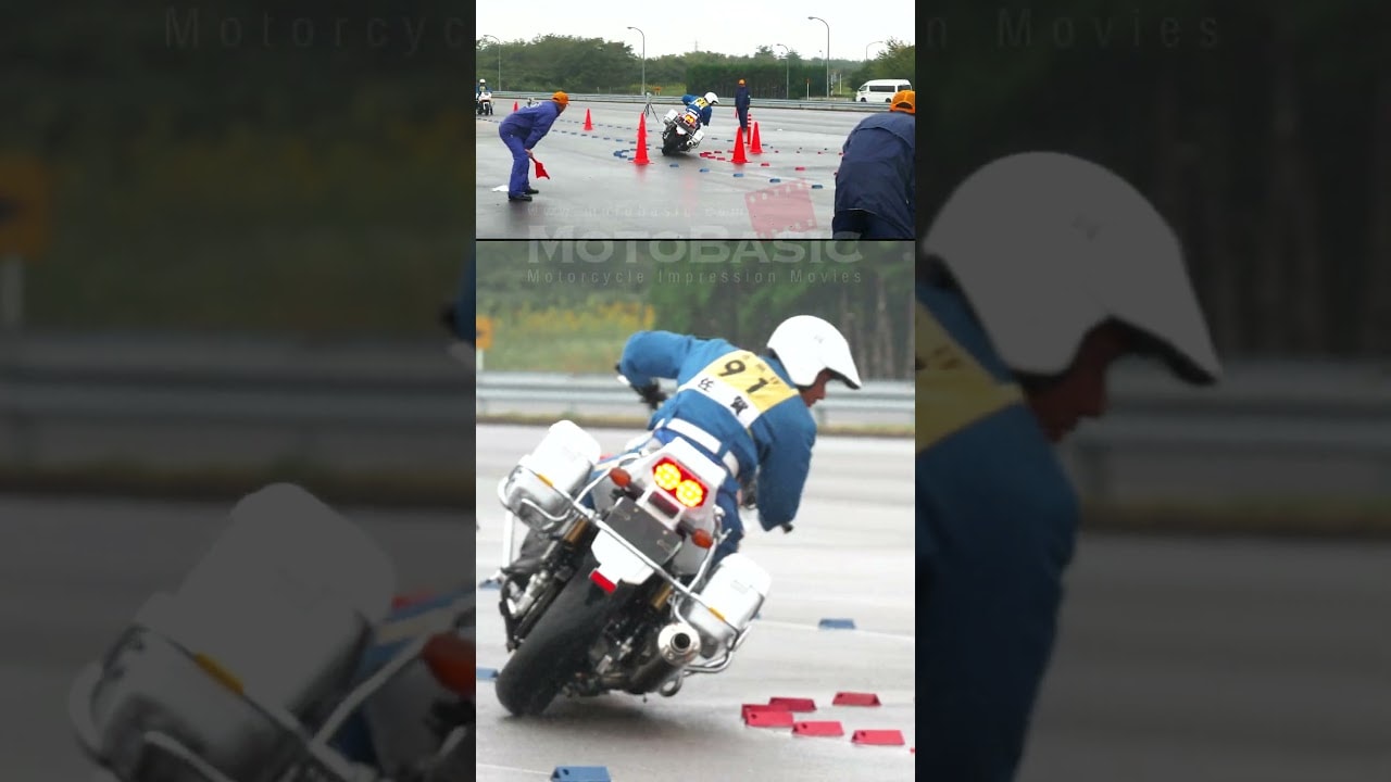 300kg超のホンダCB1300P、白バイ隊員の低速テクニックを収めた動画が公開